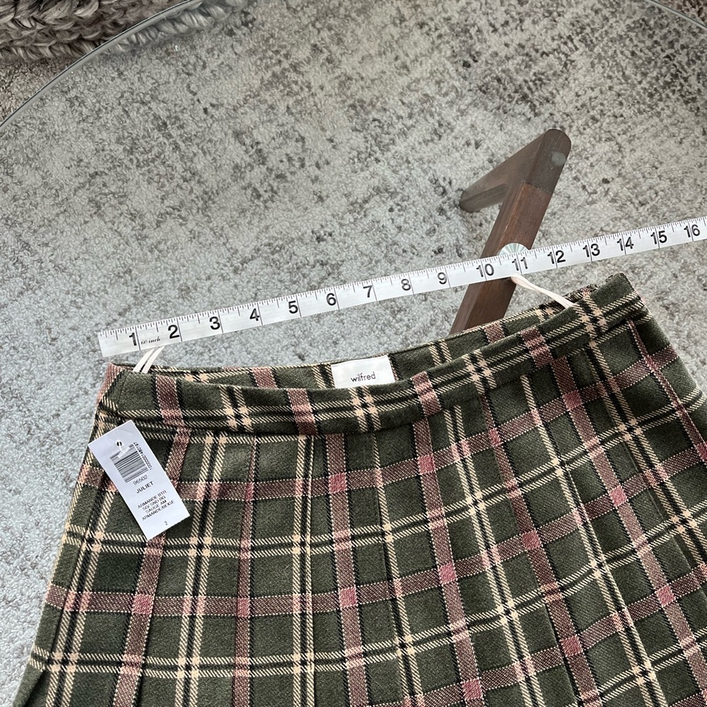 Aritzia Wilfred Juliet Plaid High Rise Mini Formal Casual Pleated Skirt Sz2 - Picture 5 of 11